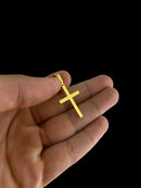Pingente Cruz Lisa (P) - Banhado a Ouro 18k