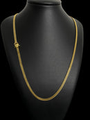 Cordão Lacraia 5mm - Banhado a Ouro 18k