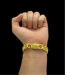 Pulseira Pitbull 13mm - Banhado a Ouro 18k