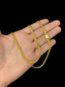 Cordão Lacraia 5mm - Banhado a Ouro 18k