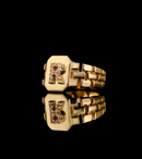 Anel Feminino Letra Inicial - Banhado a Ouro 18K