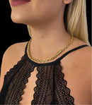 Cordão Cadeado 6MM - Banhado a Ouro 18k