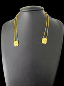 Escapulário Tijolinho 1mm Cruz - Banhado A Ouro 18k