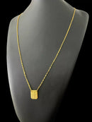 Escapulário Tijolinho 1mm Cruz - Banhado A Ouro 18k