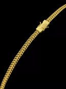 Cordão Lacraia 10mm (70cm) - Banhado a Ouro 18k