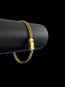 Pulseira Lacraia 6mm - Banhado a Ouro 18k