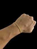 Pulseira Lacraia 6mm - Banhado a Ouro 18k