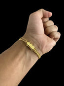 Pulseira Lacraia 6mm - Banhado a Ouro 18k