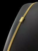 Cordão Lacraia 6mm - Banhado a Ouro 18k