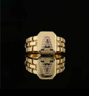 Anel Feminino Letra Inicial - Banhado a Ouro 18K
