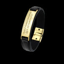 Pulseira de Couro Tudo Posso 13mm - Banhada a Ouro 18K