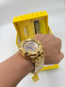 Invicta Hybrid Skeleton 100% Original Banhado a Ouro 18K