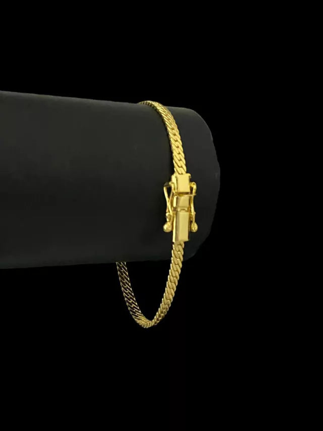 Pulseira Grumet Laminado 4mm - Banhado a Ouro 18k