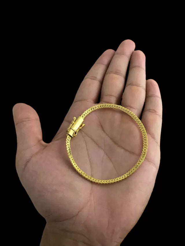 Pulseira Grumet Laminado 4mm - Banhado a Ouro 18k