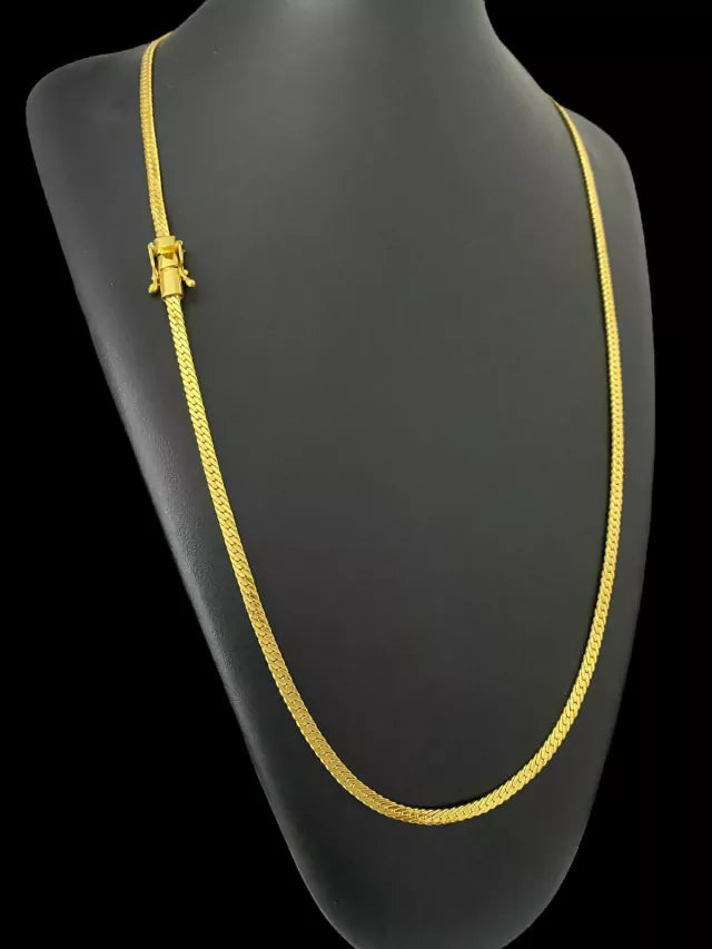 Cordão Grumet Laminado 4mm (60cm) - Banhado a Ouro 18k